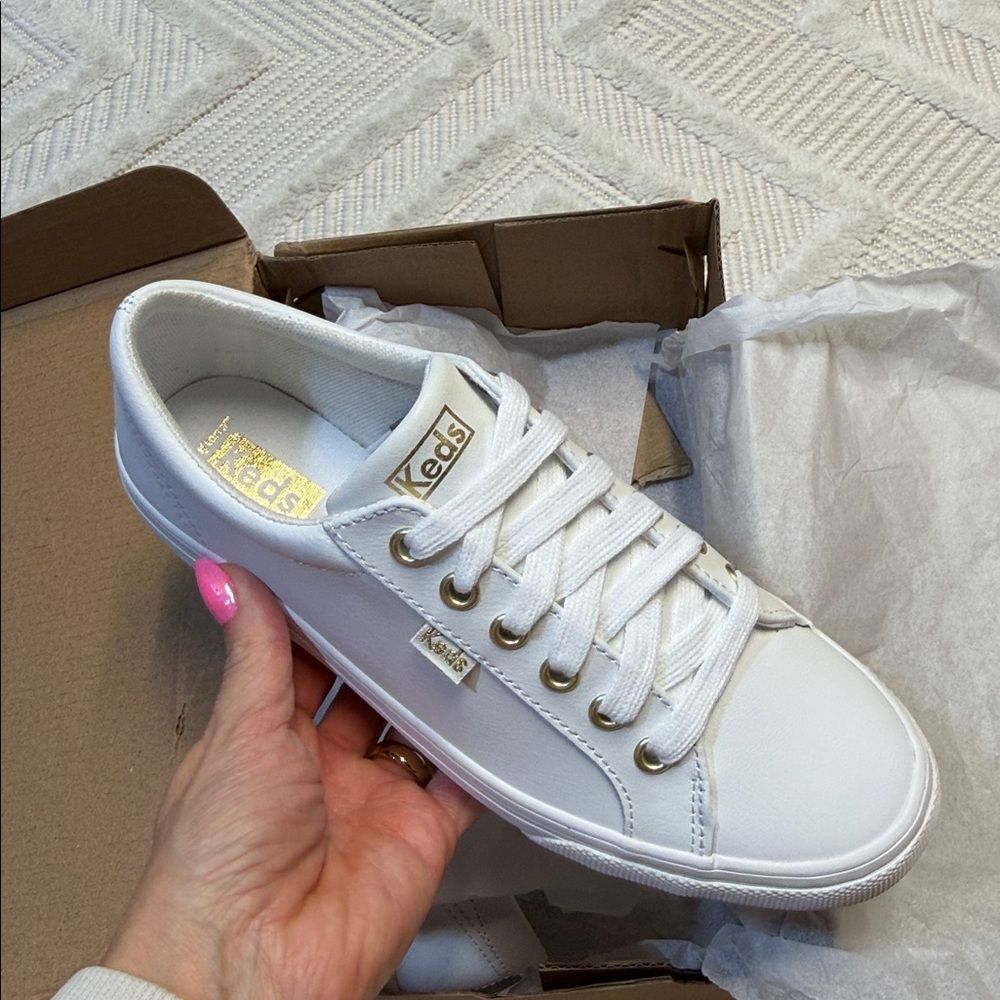 KEDS - JUMP KICK LEATHER SNEAKERS - Picture 4 of 6